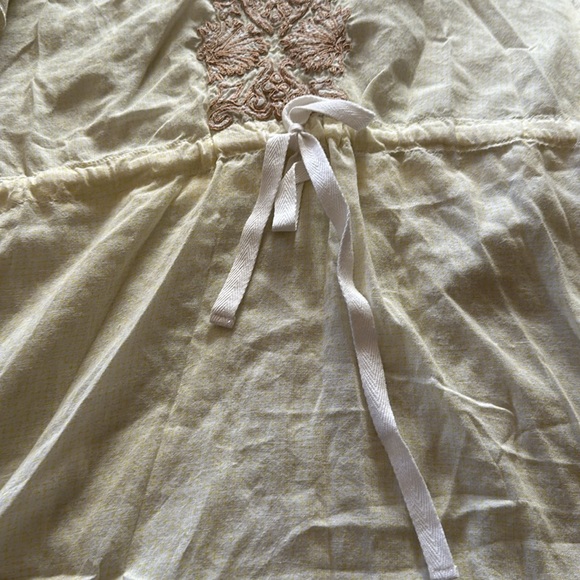 Free People Flutter Sleeve Embroidered Cinch Waist Sheath Dress🤍🤍🤍 - Picture 7 of 9